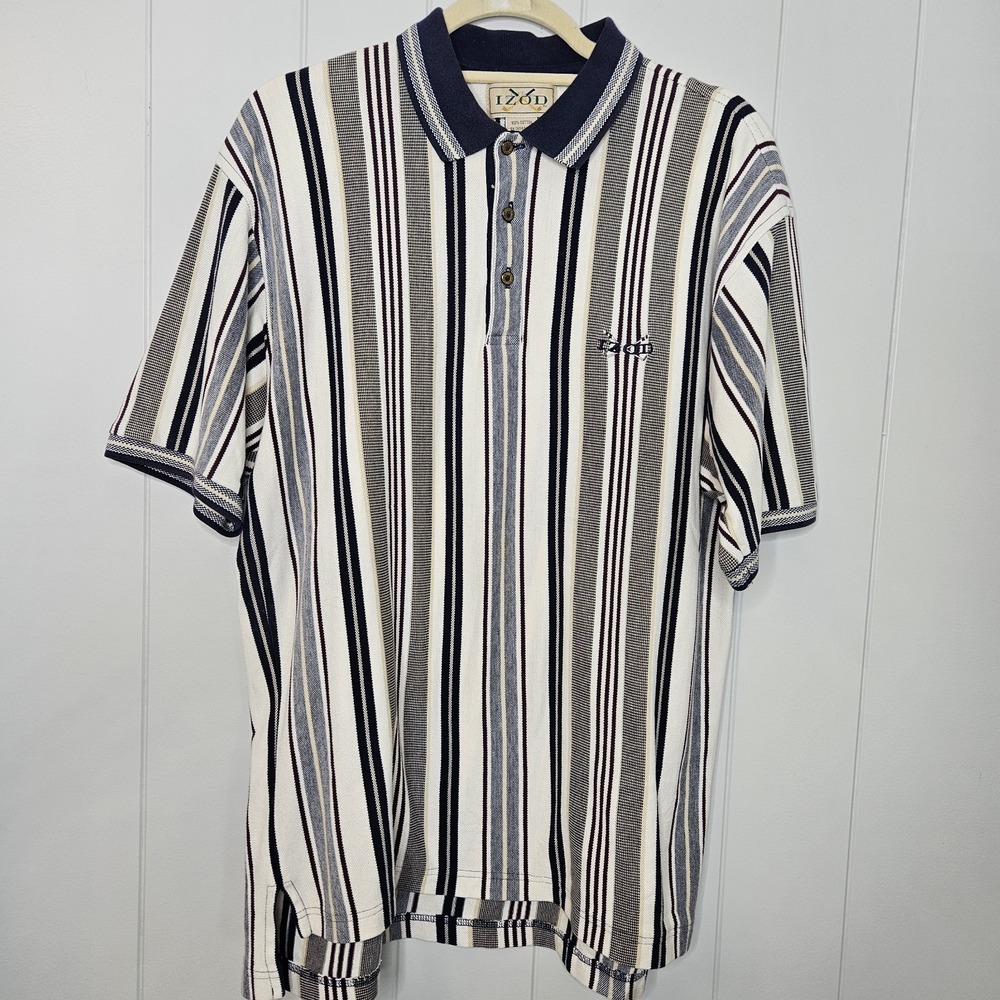 IZOD Polo Men's Shirt Medium 100% Cotton